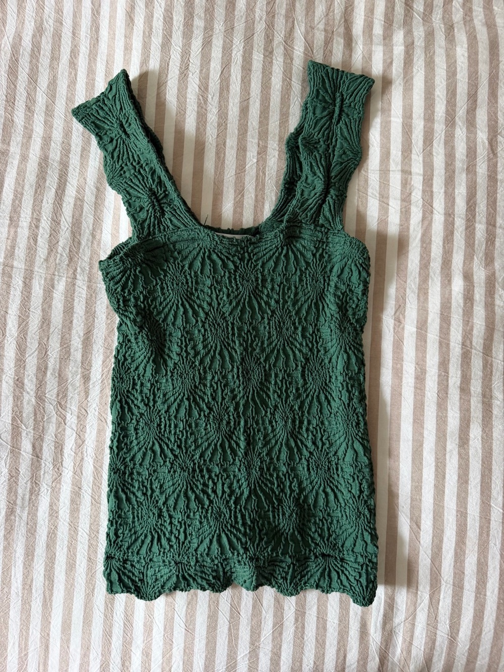 Altar'd State Dark Green Textured Tank